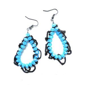 Blue Teardrop Style Earring
